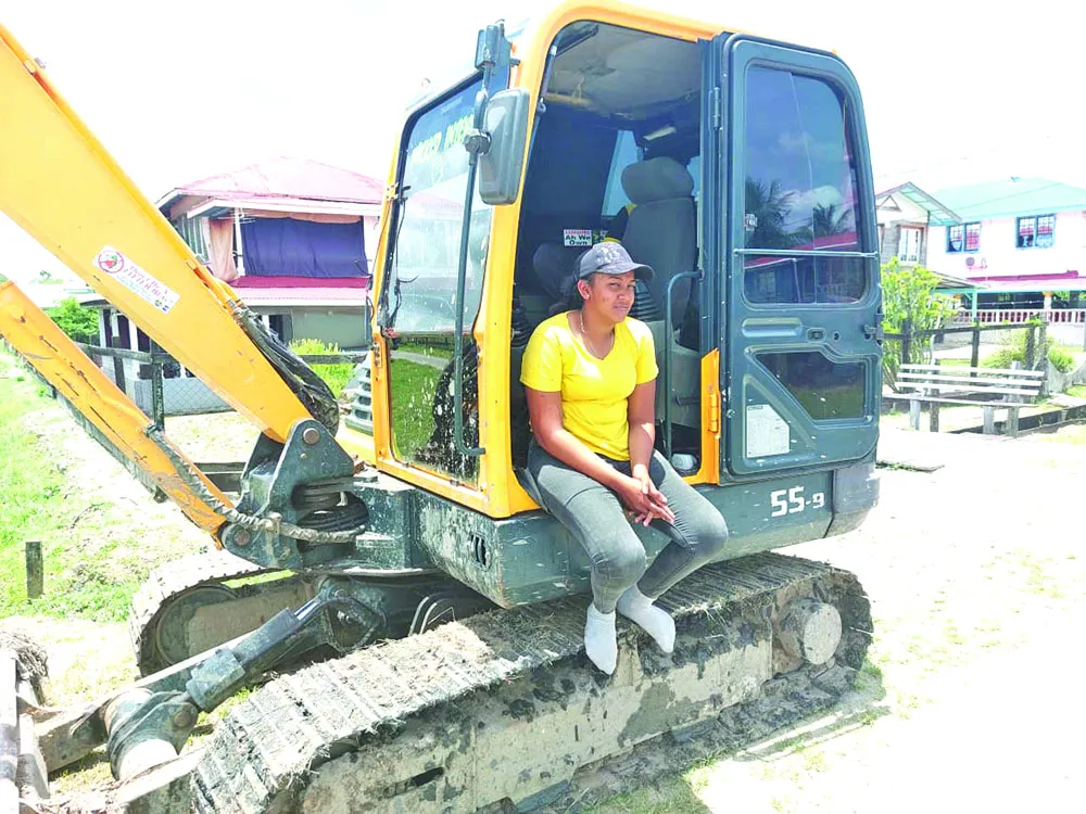 Female teen excavator operator trailblazing a male-dominated profession